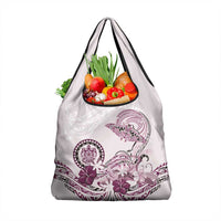 Polynesian Manta Ray Grocery Bag Pink Floral Turtle Tattoo LT9 1-pack One Size Pink - Polynesian Pride