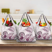 Polynesian Manta Ray Grocery Bag Pink Floral Turtle Tattoo LT9 3-pack One Size Pink - Polynesian Pride