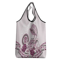Polynesian Manta Ray Grocery Bag Pink Floral Turtle Tattoo LT9 - Polynesian Pride