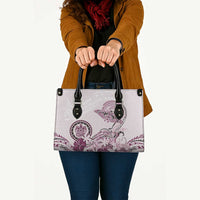 Polynesian Manta Ray Leather Bag Pink Floral Turtle Tattoo LT9 - Polynesian Pride
