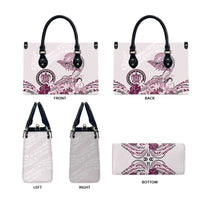 Polynesian Manta Ray Leather Bag Pink Floral Turtle Tattoo LT9 - Polynesian Pride