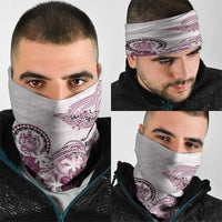 Polynesian Manta Ray Neck Gaiter Pink Floral Turtle Tattoo - Polynesian Pride
