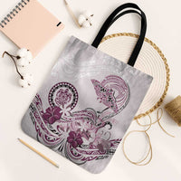 Polynesian Manta Ray Tote Bag Pink Floral Turtle Tattoo LT9 Black Strap One Size Pink - Polynesian Pride