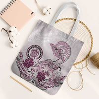 Polynesian Manta Ray Tote Bag Pink Floral Turtle Tattoo LT9 White Strap One Size Pink - Polynesian Pride