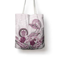 Polynesian Manta Ray Tote Bag Pink Floral Turtle Tattoo LT9 - Polynesian Pride