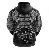 New Zealand Rugby Hoodie Black Haka Dance With NZ Champions History LT9 - Polynesian Pride