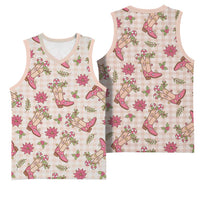 Beige Paniolo Palaka Hawaiian Cowgirl Christmas Basketball Jersey - Polynesian Pride