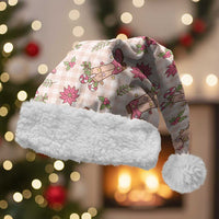 Beige Paniolo Palaka Hawaiian Cowgirl Christmas Santa Hat LT9 With Fur Beige - Polynesian Pride