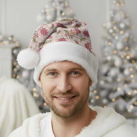 Beige Paniolo Palaka Hawaiian Cowgirl Christmas Santa Hat LT9 - Polynesian Pride