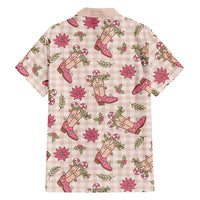 Beige Paniolo Palaka Hawaiian Cowgirl Christmas Family Matching Mermaid Dress and Hawaiian Shirt - Polynesian Pride