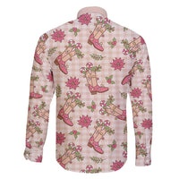 Beige Paniolo Palaka Hawaiian Cowgirl Christmas Family Matching Short Sleeve Bodycon Dress and Hawaiian Shirt - Polynesian Pride