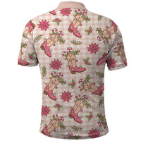 Beige Paniolo Palaka Hawaiian Cowgirl Christmas Polo Shirt - Polynesian Pride