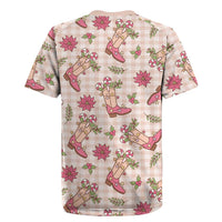 Beige Paniolo Palaka Hawaiian Cowgirl Christmas Rugby Jersey LT9 - Polynesian Pride