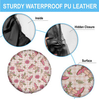 Beige Paniolo Palaka Hawaiian Cowgirl Christmas Spare Tire Cover - Polynesian Pride