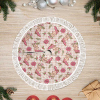 Beige Paniolo Palaka Hawaiian Cowgirl Christmas Tree Skirt - Polynesian Pride