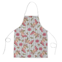 Gray Paniolo Palaka Hawaiian Cowgirl Christmas Apron LT9 Gray - Polynesian Pride