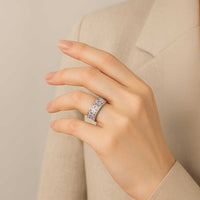 Gray Paniolo Palaka Hawaiian Cowgirl Christmas Classic Ring - Polynesian Pride