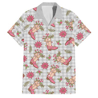 Gray Paniolo Palaka Hawaiian Cowgirl Christmas Family Matching Mermaid Dress and Hawaiian Shirt - Polynesian Pride