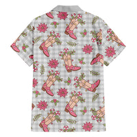 Gray Paniolo Palaka Hawaiian Cowgirl Christmas Family Matching Summer Maxi Dress and Hawaiian Shirt - Polynesian Pride