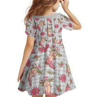 Gray Paniolo Palaka Hawaiian Cowgirl Christmas Family Matching Tank Maxi Dress and Hawaiian Shirt - Polynesian Pride