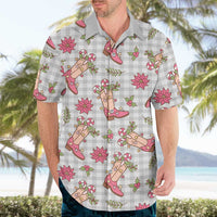 Gray Paniolo Palaka Hawaiian Cowgirl Christmas Hawaiian Shirt LT9 - Polynesian Pride