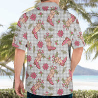 Gray Paniolo Palaka Hawaiian Cowgirl Christmas Hawaiian Shirt LT9 - Polynesian Pride