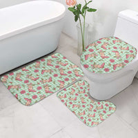 Green Paniolo Palaka Hawaiian Cowgirl Christmas Bathroom Set - Polynesian Pride