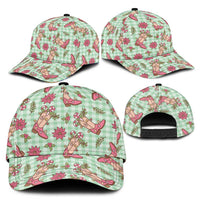 Green Paniolo Palaka Hawaiian Cowgirl Christmas Classic Cap - Polynesian Pride