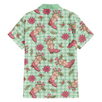Green Paniolo Palaka Hawaiian Cowgirl Christmas Family Matching Mermaid Dress and Hawaiian Shirt - Polynesian Pride