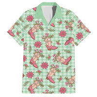 Green Paniolo Palaka Hawaiian Cowgirl Christmas Hawaiian Shirt - Polynesian Pride