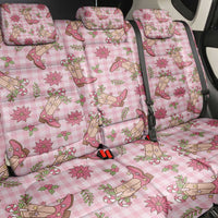 Pink Paniolo Palaka Hawaiian Cowgirl Christmas Back Car Seat Cover - Polynesian Pride