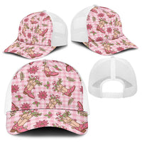 Pink Paniolo Palaka Hawaiian Cowgirl Christmas Baseball Net Cap LT9 - Polynesian Pride