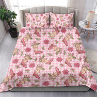 Pink Paniolo Palaka Hawaiian Cowgirl Christmas Bedding Set - Polynesian Pride