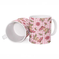 Pink Paniolo Palaka Hawaiian Cowgirl Christmas Ceramic Mug LT9 - Polynesian Pride