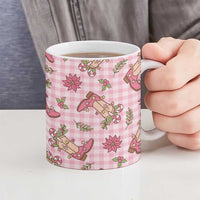Pink Paniolo Palaka Hawaiian Cowgirl Christmas Ceramic Mug LT9 - Polynesian Pride