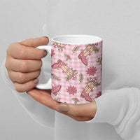 Pink Paniolo Palaka Hawaiian Cowgirl Christmas Ceramic Mug LT9 - Polynesian Pride