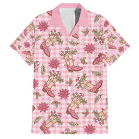 Pink Paniolo Palaka Hawaiian Cowgirl Christmas Family Matching Puletasi and Hawaiian Shirt - Polynesian Pride