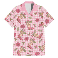 Pink Paniolo Palaka Hawaiian Cowgirl Christmas Family Matching Summer Maxi Dress and Hawaiian Shirt - Polynesian Pride