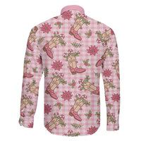Pink Paniolo Palaka Hawaiian Cowgirl Christmas Family Matching Summer Maxi Dress and Hawaiian Shirt - Polynesian Pride