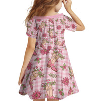 Pink Paniolo Palaka Hawaiian Cowgirl Christmas Family Matching Tank Maxi Dress and Hawaiian Shirt - Polynesian Pride