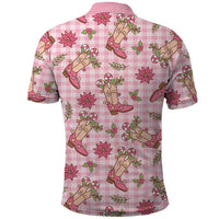 Pink Paniolo Palaka Hawaiian Cowgirl Christmas Polo Shirt - Polynesian Pride