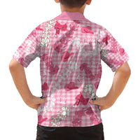 Paniolo Palaka Hawaiian Cowgirl Family Matching Off The Shoulder Long Sleeve Dress and Hawaiian Shirt - Polynesian Pride