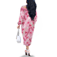 Paniolo Palaka Hawaiian Cowgirl Family Matching Off The Shoulder Long Sleeve Dress and Hawaiian Shirt - Polynesian Pride
