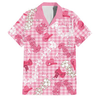 Paniolo Palaka Hawaiian Cowgirl Family Matching Off Shoulder Short Dress and Hawaiian Shirt - Polynesian Pride