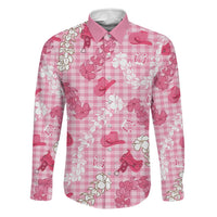 Paniolo Palaka Hawaiian Cowgirl Family Matching Off Shoulder Short Dress and Hawaiian Shirt - Polynesian Pride