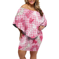 Paniolo Palaka Hawaiian Cowgirl Off Shoulder Short Dress - Polynesian Pride
