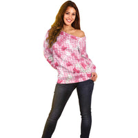 Paniolo Palaka Hawaiian Cowgirl Off Shoulder Sweater - Polynesian Pride