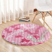 Paniolo Palaka Hawaiian Cowgirl Round Carpet - Polynesian Pride