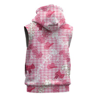 Paniolo Palaka Hawaiian Cowgirl Sleeveless Zip Hoodie LT9 - Polynesian Pride