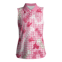 Paniolo Palaka Hawaiian Cowgirl Women Sleeveless Polo Shirt - Polynesian Pride